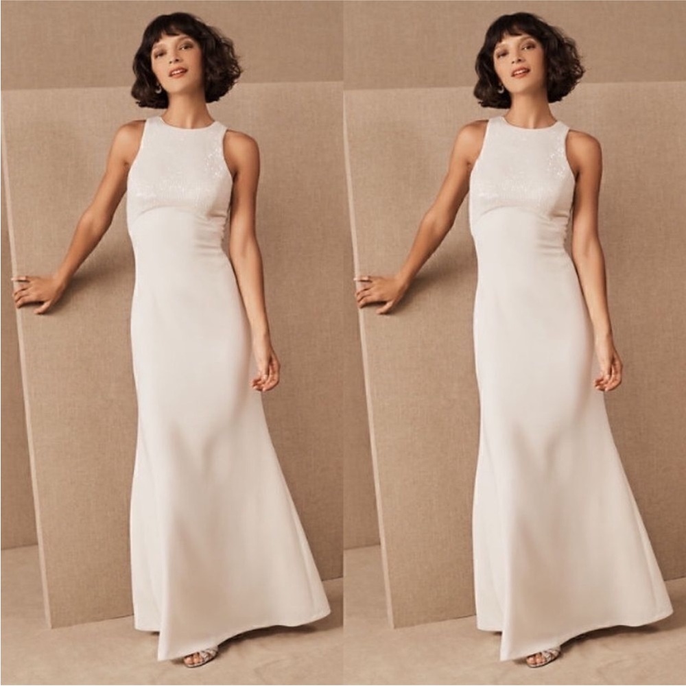 Sachin + Babi Leighton Dress - Ivory Sequin Bodice Maxi Dress
